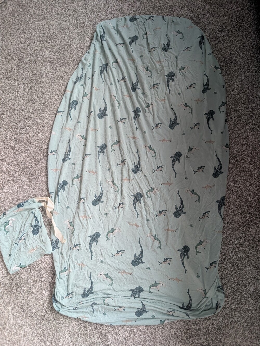 Kyte Baby Sage Shark Crib Sheet